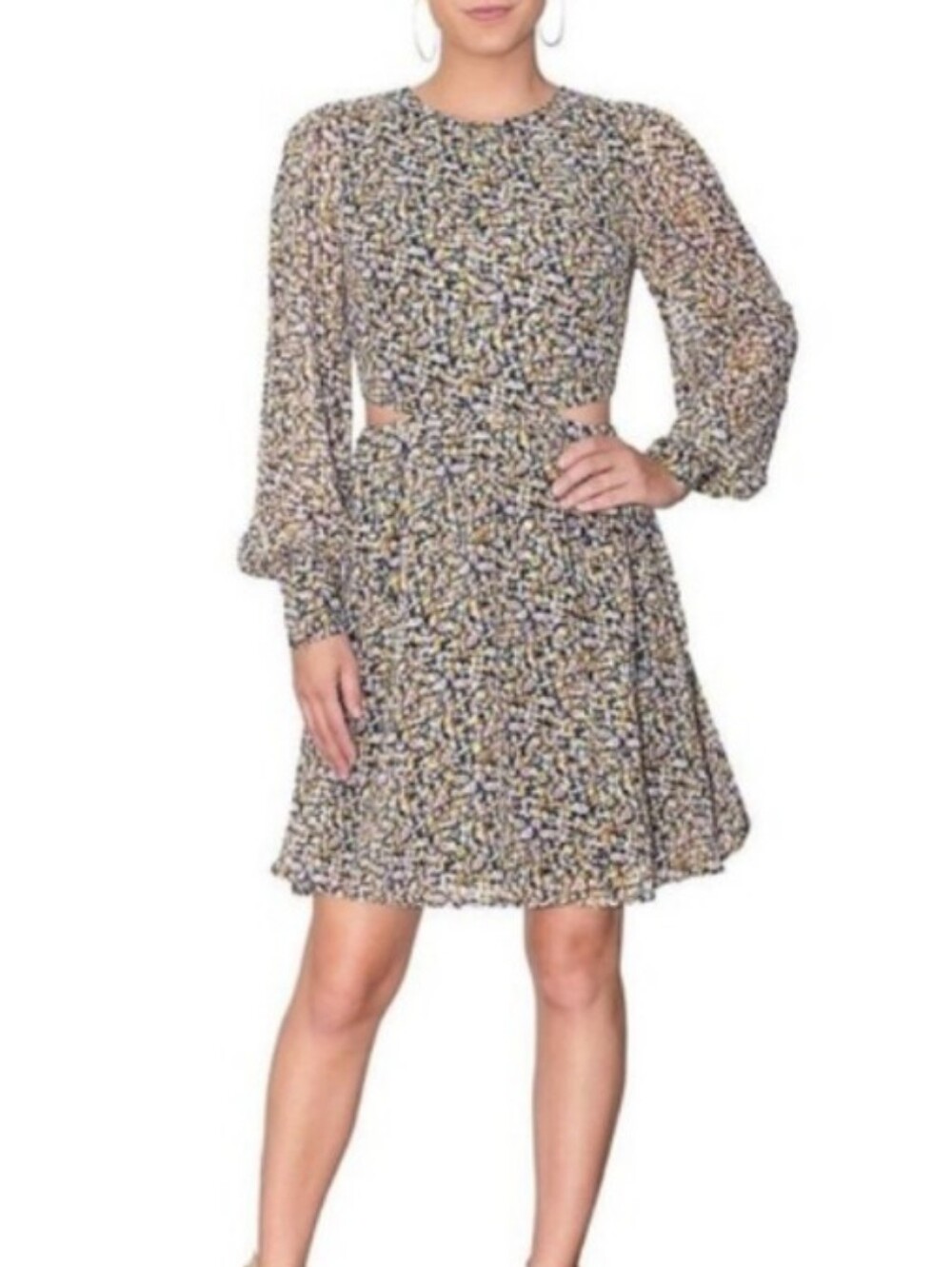 Rachel Roy Chiffon Floral Print dress  NWT .